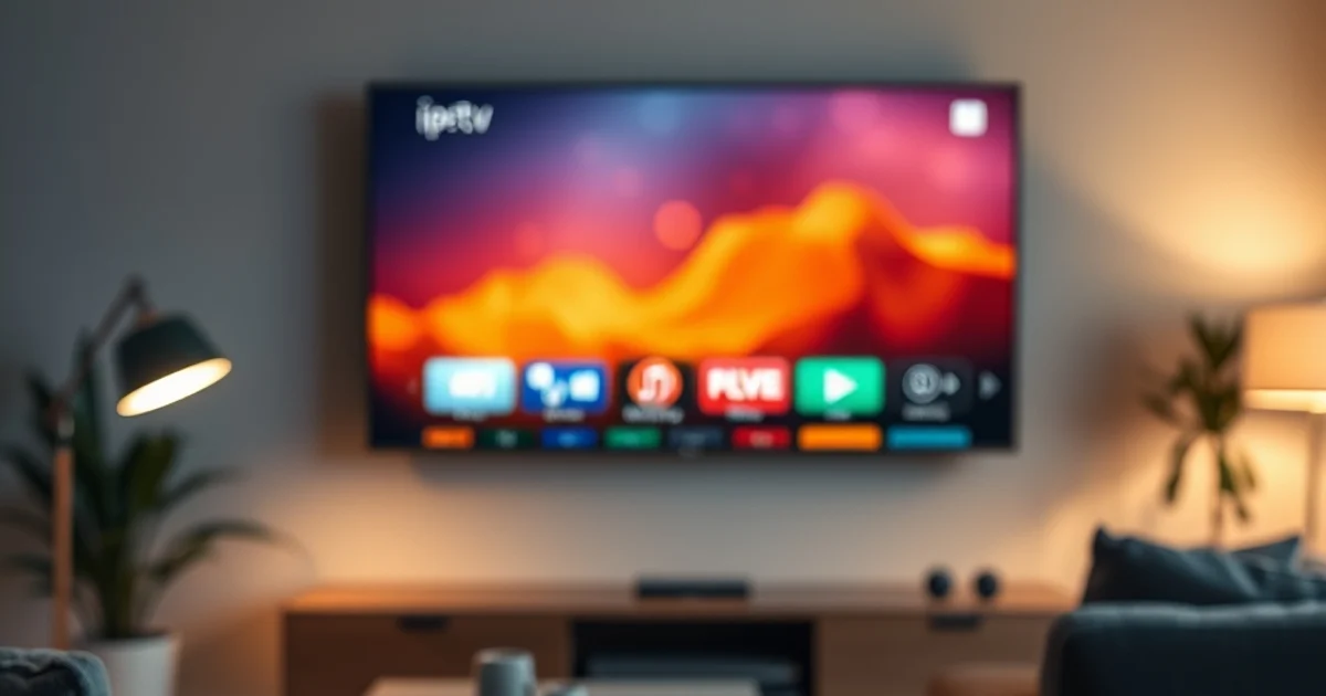 IPTV on Apple TV Canada streaming setup in a modern living room